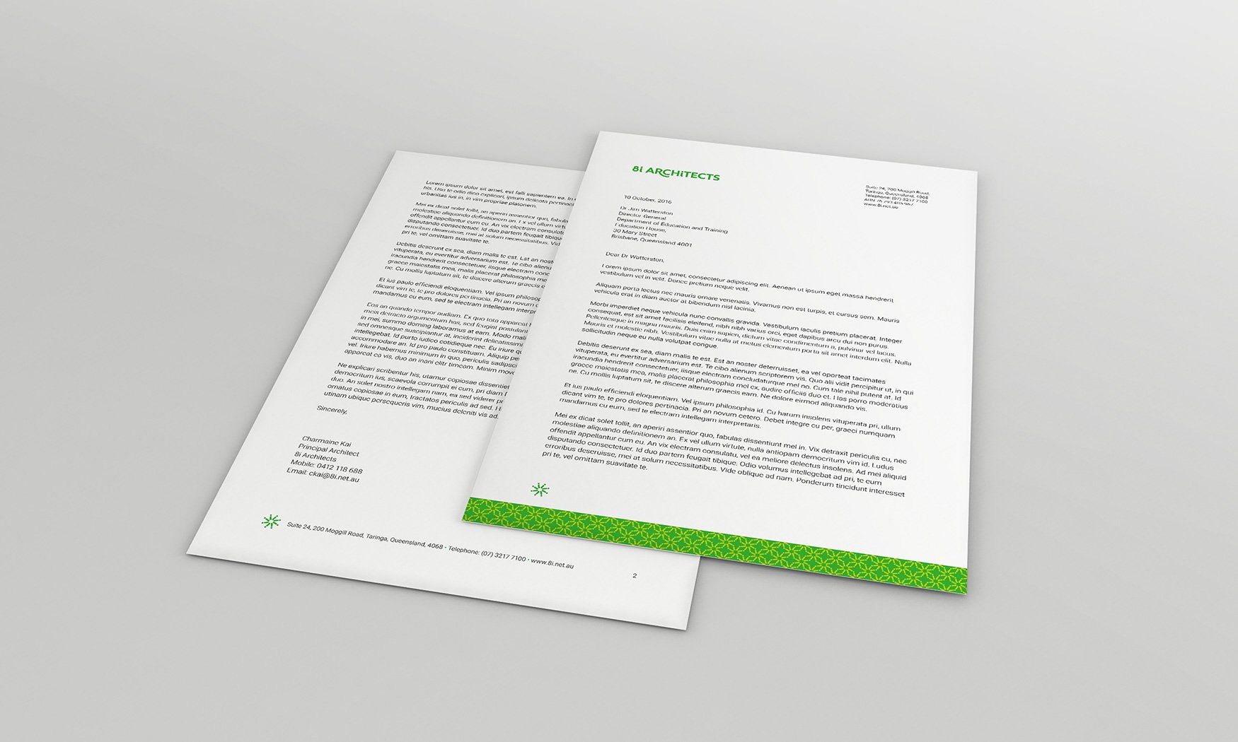 8i Architects Cover Letter Design