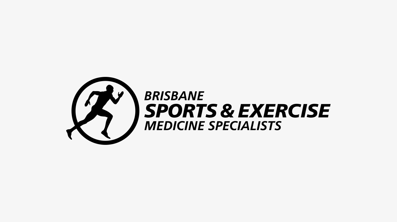 The Brisbane Sports and Exercise Medicine Specialists is black and white.