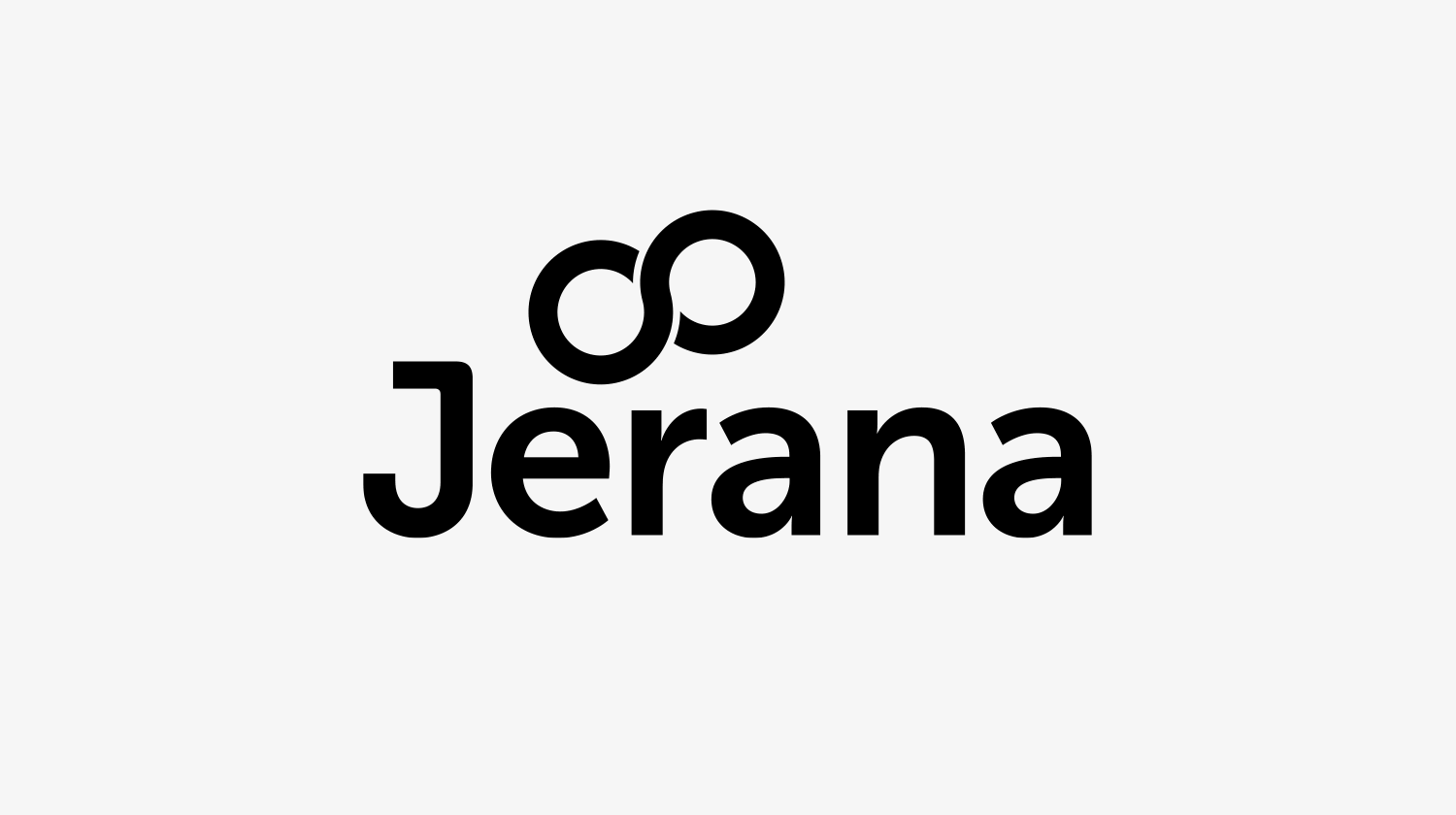 A black and white logo for Jerana on a white background.