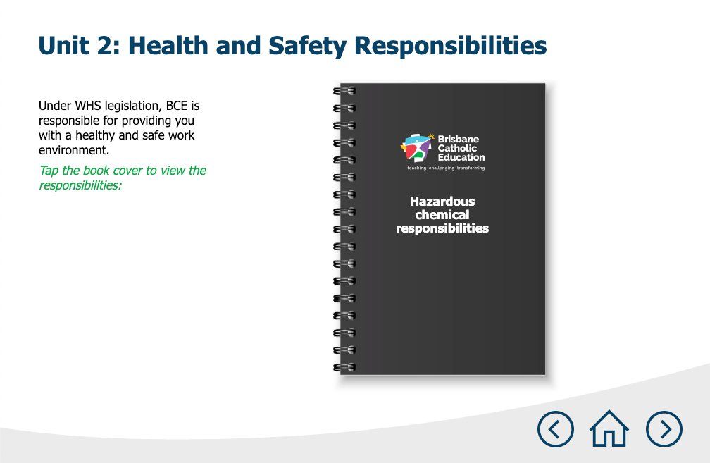 A black spiral bound notebook with the words `` health and safety responsibilities '' written on it.