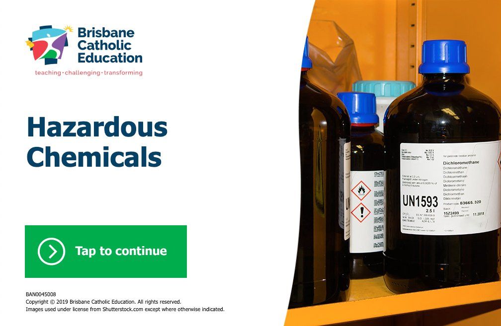 A shelf filled with bottles of hazardous chemicals.
