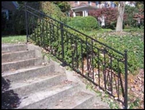 Interior Railing Installation — Front Sidewalk Rail in Greensboro, NC