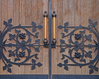 Security Bars and Doors — Forged Door with Beautiful Pattern in Greensboro, NC Security Bars and Doors — Forged Door with Beautiful Pattern in Greensboro, NC