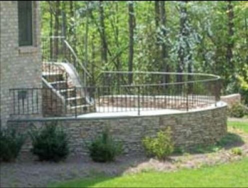 Custom Ornamental — Curve Patio Rail in Greensboro, NC