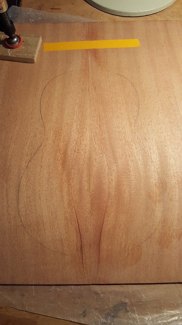 Cutting ukulele rosette
