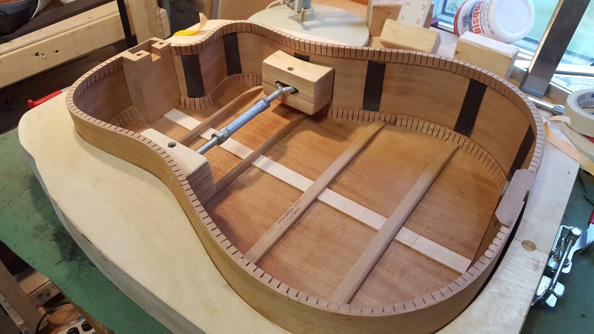 Closing the box. Acoustic guitar