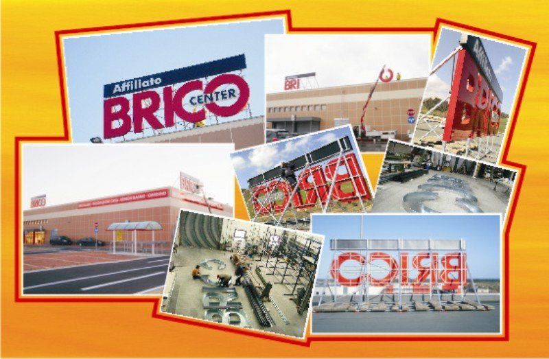 Collage foto di un centro commerciale