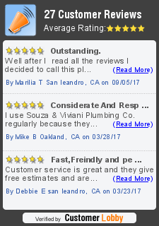 Oakland Plumber — Review of Souza & Viviani Plumbing Co in San Leandro, CA Oakland Plumber — Review of Souza & Viviani Plumbing Co in San Leandro, CA