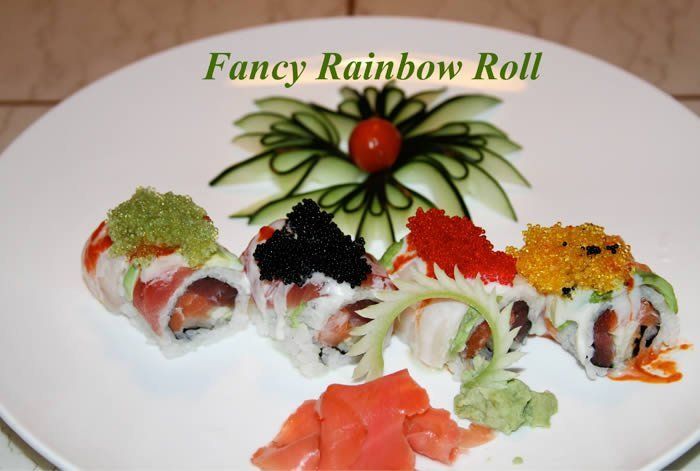 fancy rainbow roll