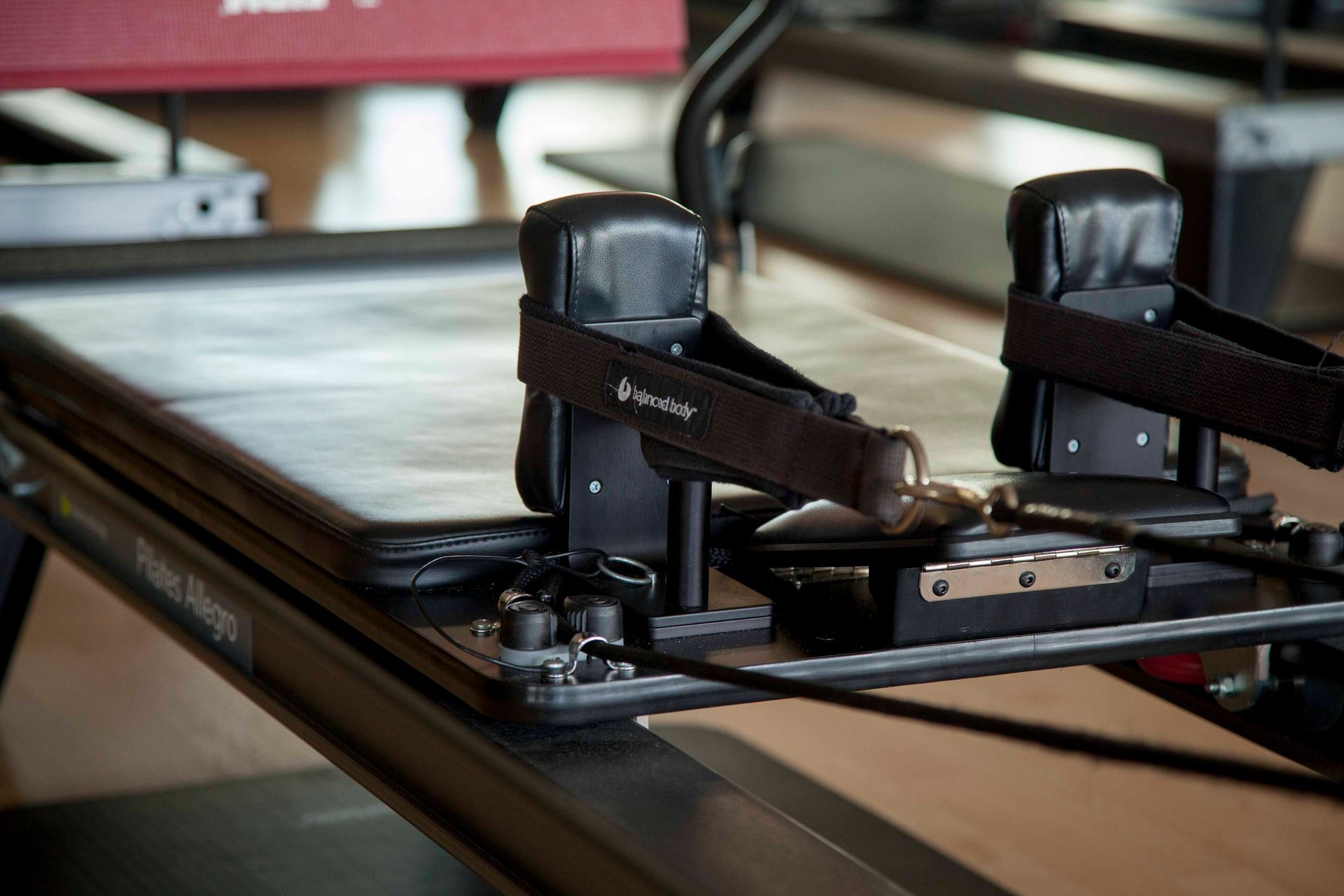 close up of pilates machine