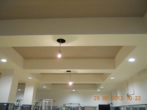 inserimento di elementi in cartongesso sul soffitto