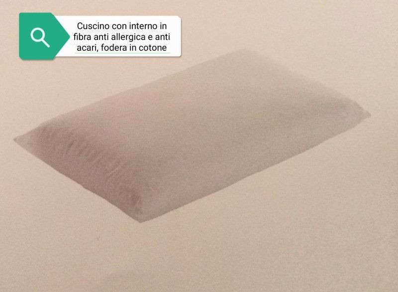 cuscino in fibra antiallergica