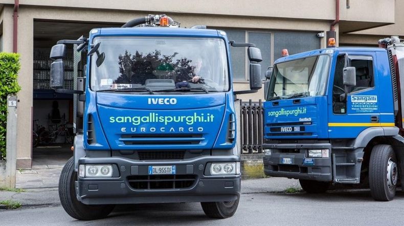Camion per videoispezioni Sangalli spurghi