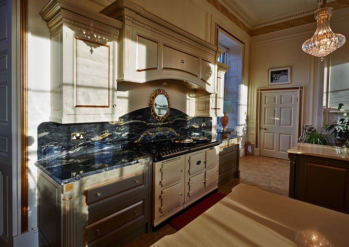 Hand painted kitchen range