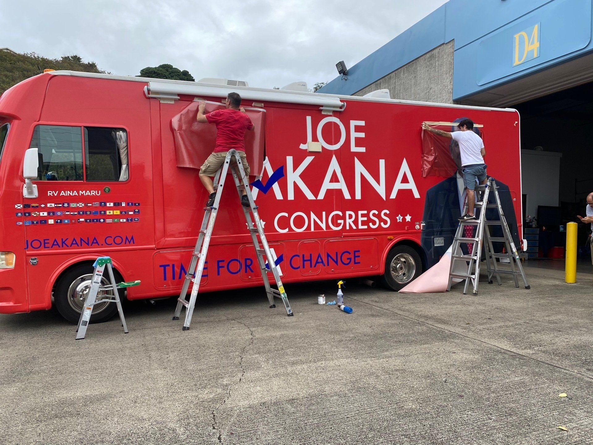 campaign bus signage