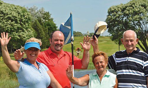 Golf players enjoying the time at the golf course