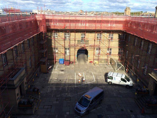 Ayr County Buildings scaffolding project