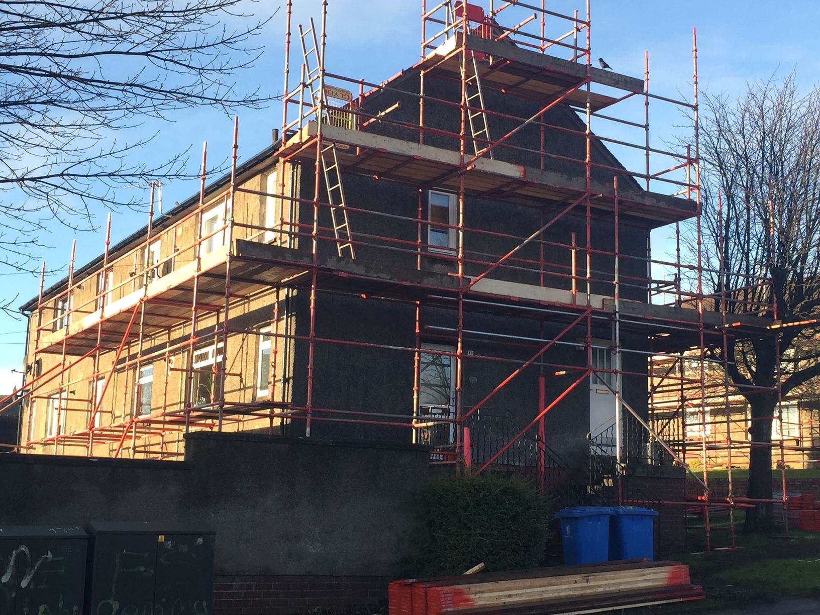 Bonnybridge Falkirk Council scaffolding project