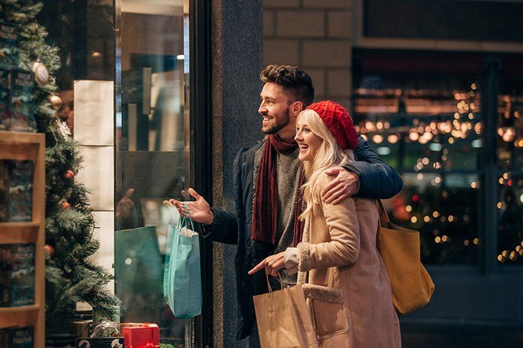 Couple on a Holiday Shopping — San Antonio, TX — Central Finance