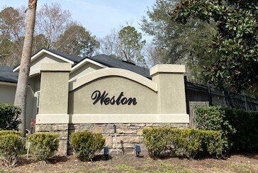 weston entrance sign