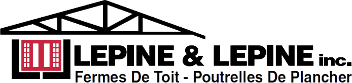 Logo de Lepine & Lepine inc. avec une icône de charpente et du texte en français.