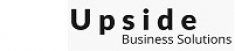 O logotipo da Upside Business Solutions é preto e branco.