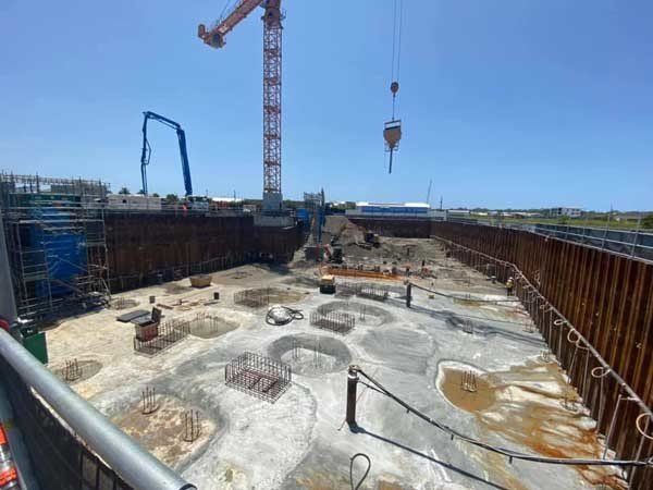 top view of a construction site