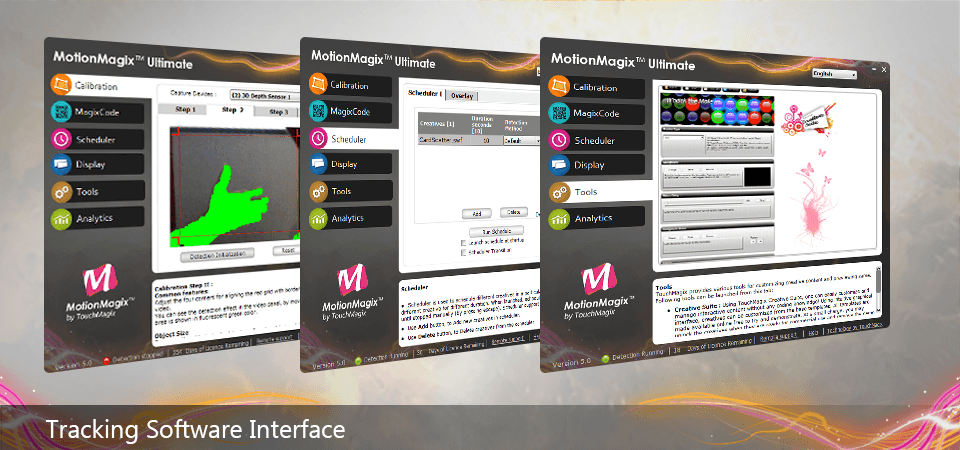 Tracking software interface Tracking software interface