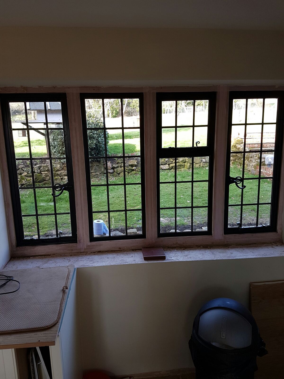 Black metal window