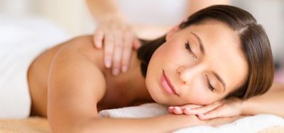 Massage Therapy — Woman in Spa Salon Getting Massage in Delray Beach, FL Massage Therapy — Woman in Spa Salon Getting Massage in Delray Beach, FL
