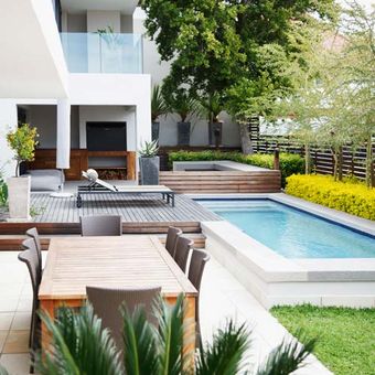 backyard with pool