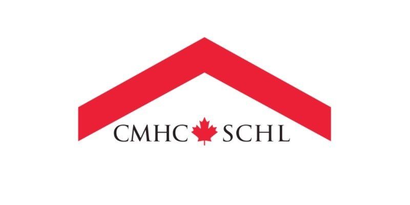 CMHC SCHL logo with a red roof shape and maple leaf icon on a white background