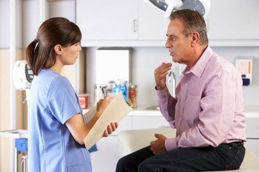 Male Patient Visiting Doctor's Office for urgent care - Urgent Care in Plant City, FL Male Patient Visiting Doctor's Office for urgent care - Urgent Care in Plant City, FL