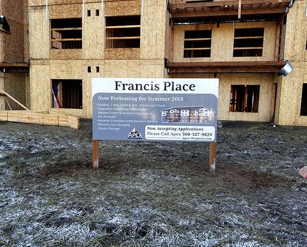 new apartment sign francis place