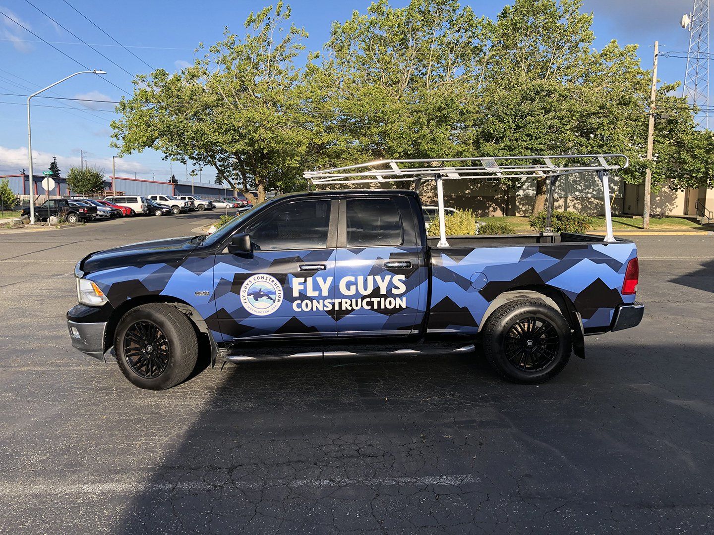 Fly guys construction pickup wrap