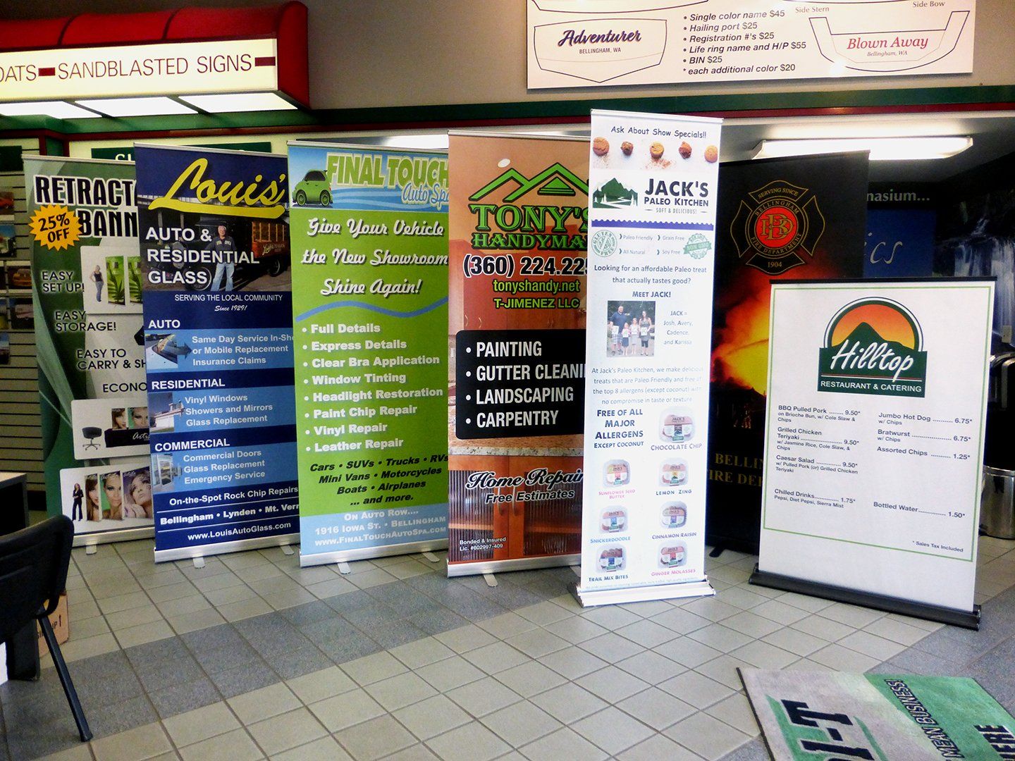 rectractable banners