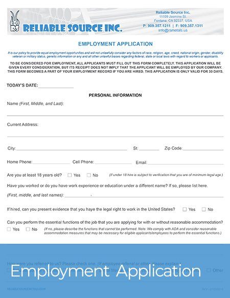 Employment Application