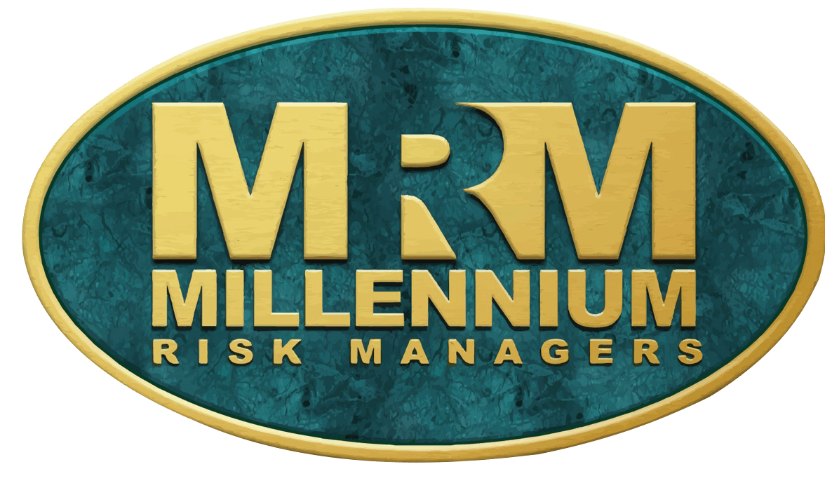 An oval logo with a teal, textured background and a gold border, reading 
