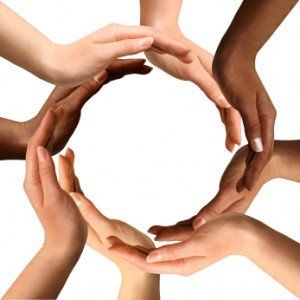 hands forming a circle