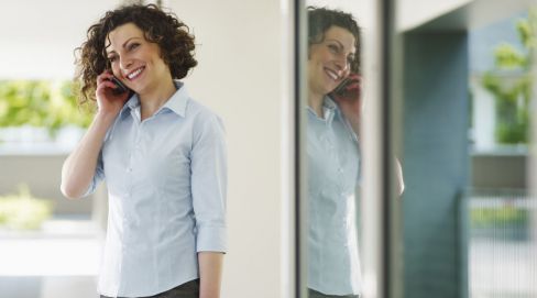 woman calling a office cleaning company in Wagga Wagga
