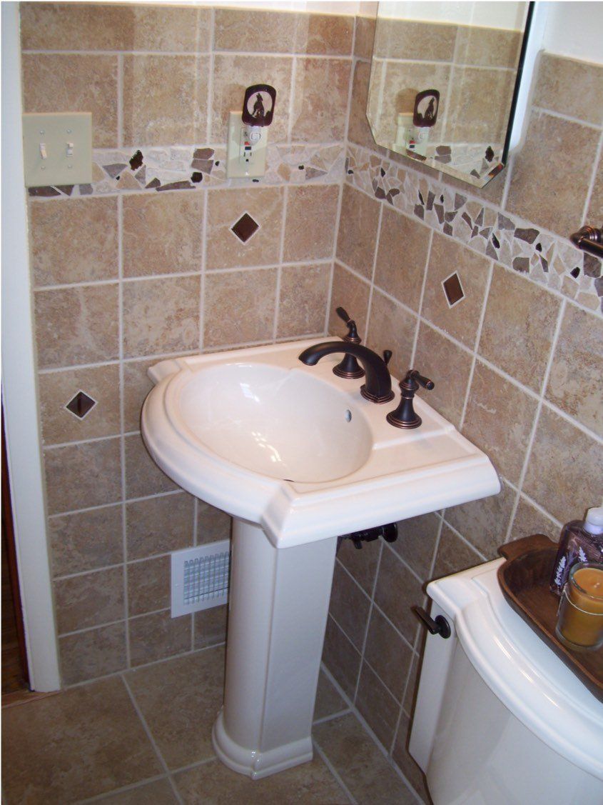 Add a retro look to your bathroom remodel with a pedestal sink