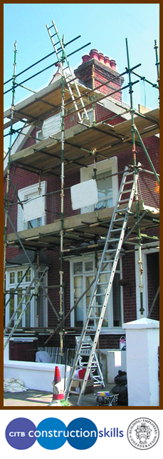 Property maintenance - Welshpool, Powys - Abbots Mead - Building repairs Building repairs being carried out on two storey house