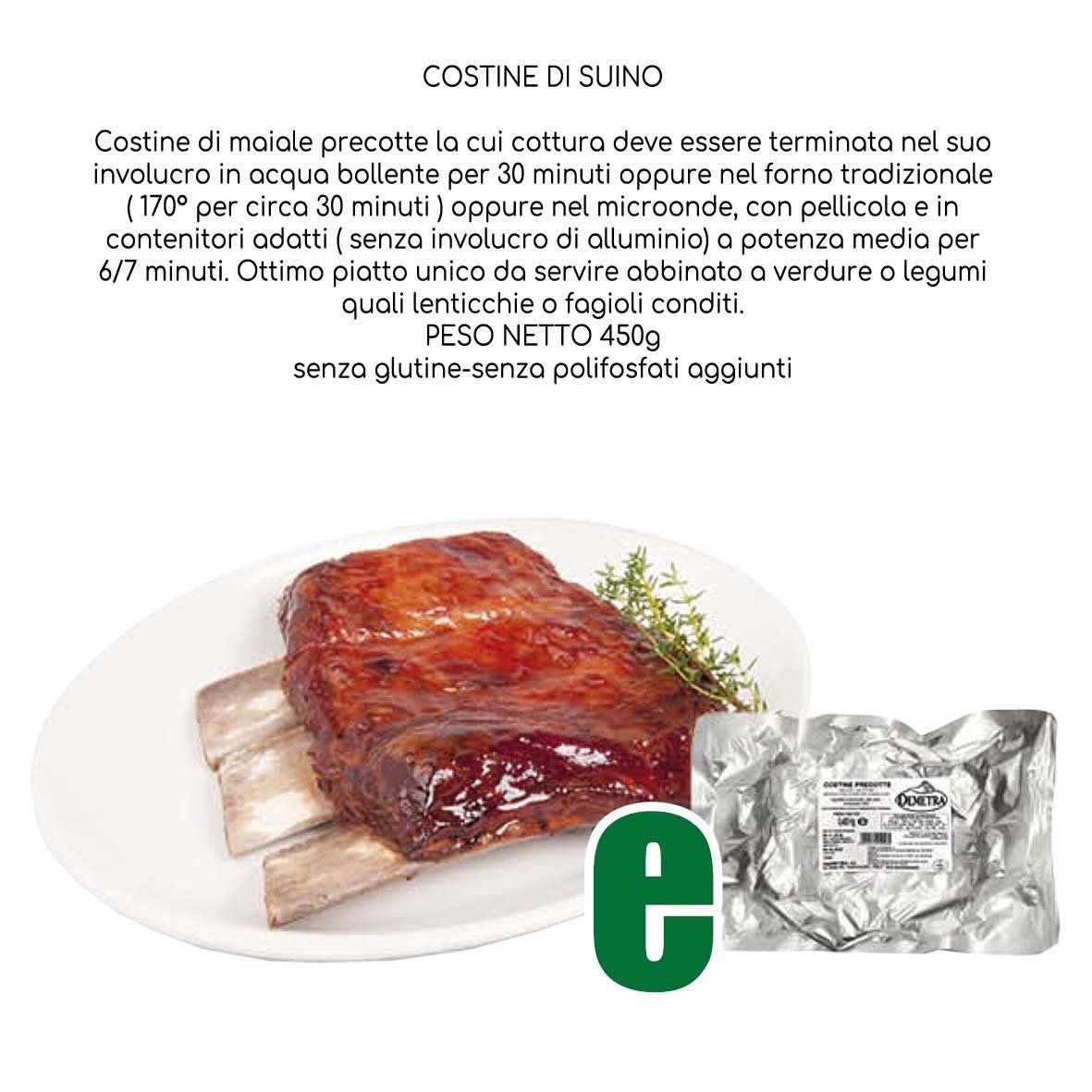 Costine Di Suino Precotto bs  450 gr