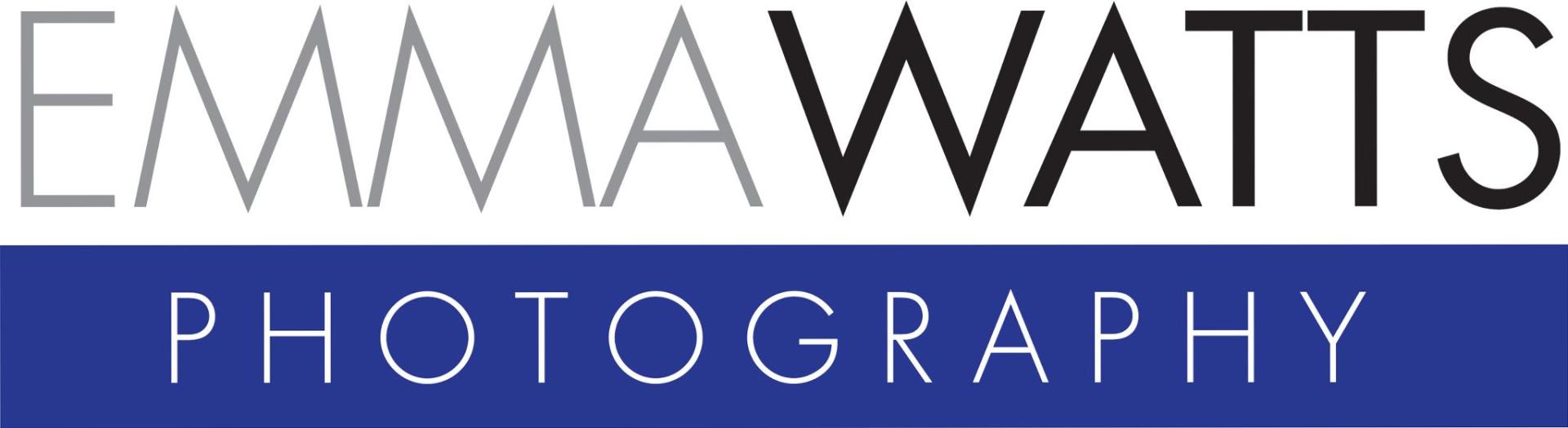 Logo for Emma Watts Photography, with name in gray and black, and