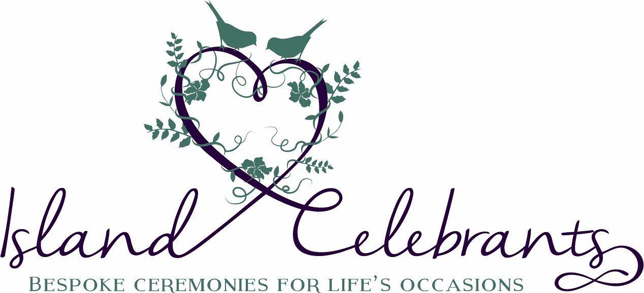 Logo with heart-shaped vine design and two birds.