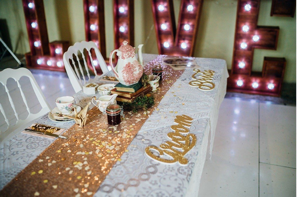 Table set for a party with 