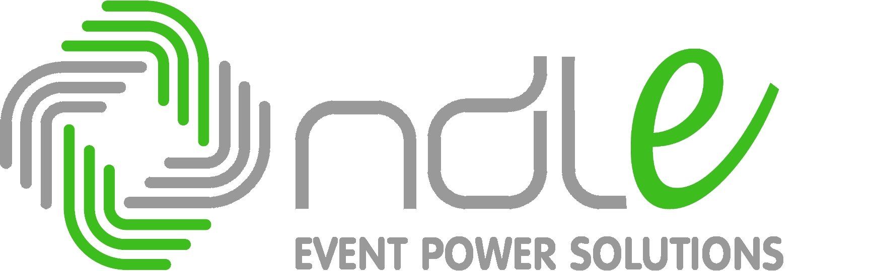 Logo of ndle Event Power Solutions with a green and grey design.