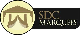 SDC Marquees logo. A beige tent icon in a circle.