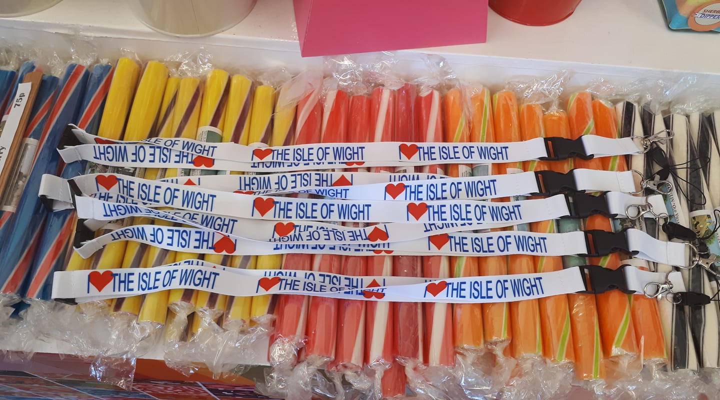 Candy sticks in various colors, with 