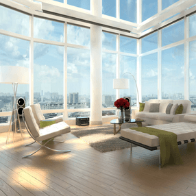 glass walls
